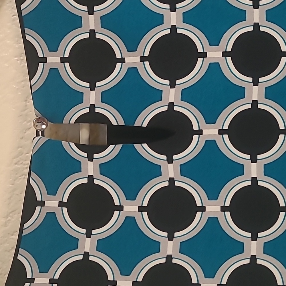 White House Black Market XS Teal Black and White  Geometrical Dress - Picture 9 of 9